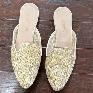 Restricted Women's Tan Woven Mules